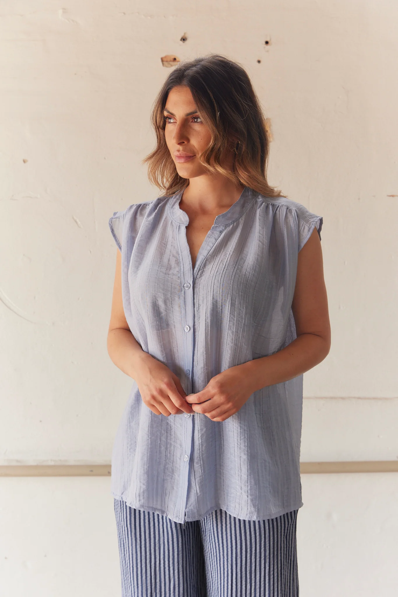 27511 Top | Light Blue | Top fra French Laundry