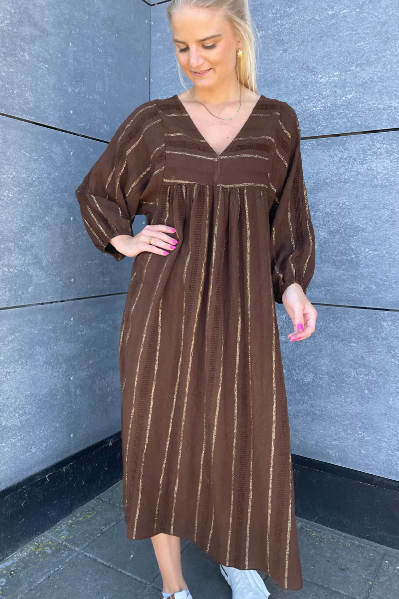 87152 Dress | Coffee | Kjole fra Marta du Chateau - Image 6