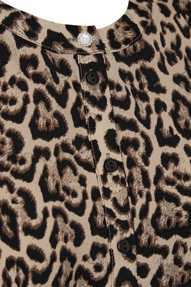 Aby Dress 206608 | Oxford Tan W. Black | Kjole fra Freequent - Image 4