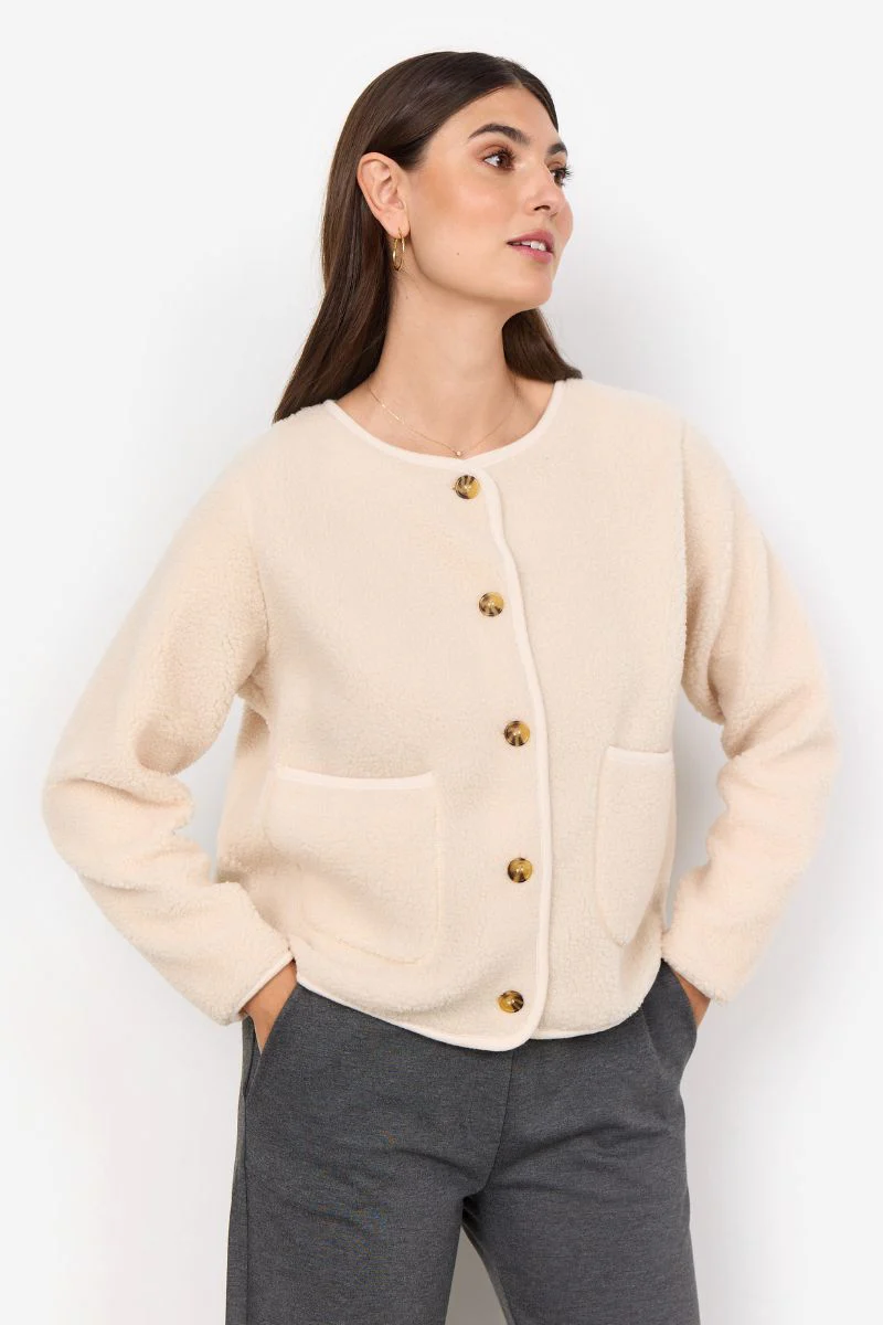Ada Teddy Jacket | Creme | Jakke fra French Laundry - Image 6