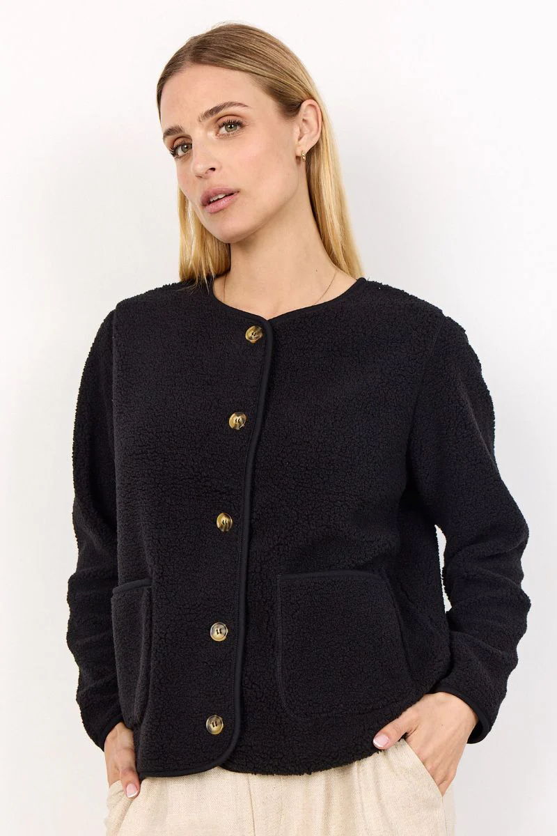 Ada Teddy Jacket | Sort | Jakke fra French Laundry - Image 5