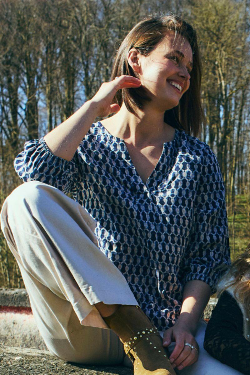 Adney Blouse 206671 | Salute W. Moonbeam | Bluse fra Freequent - Image 10