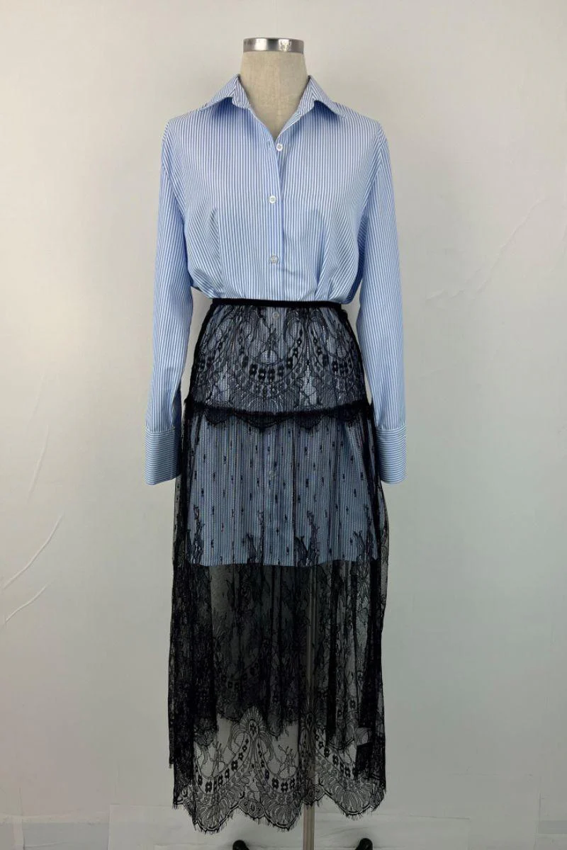 Mylar Lace Skirt| Blonde nederdel fra Avery - Image 2