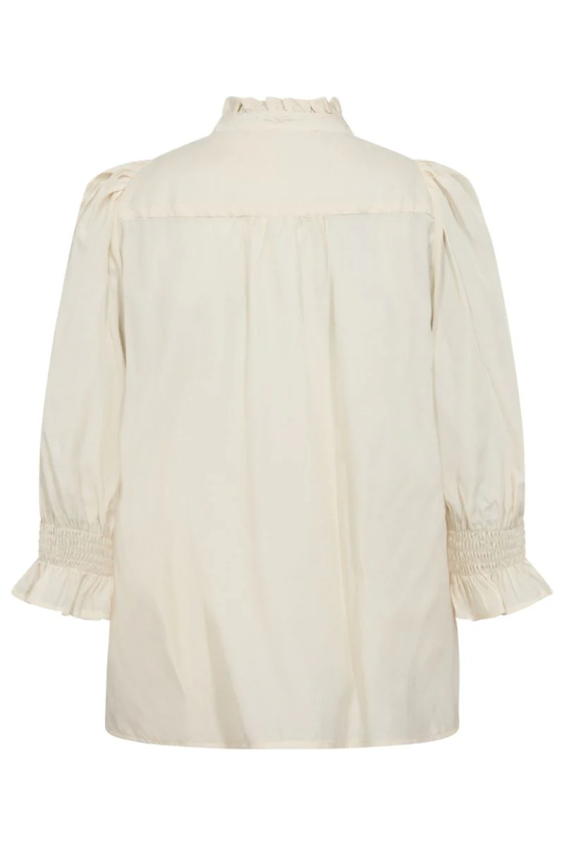Aila Frill SS V-Blouse 35866 | Off white | Top fra Co'couture - Image 2