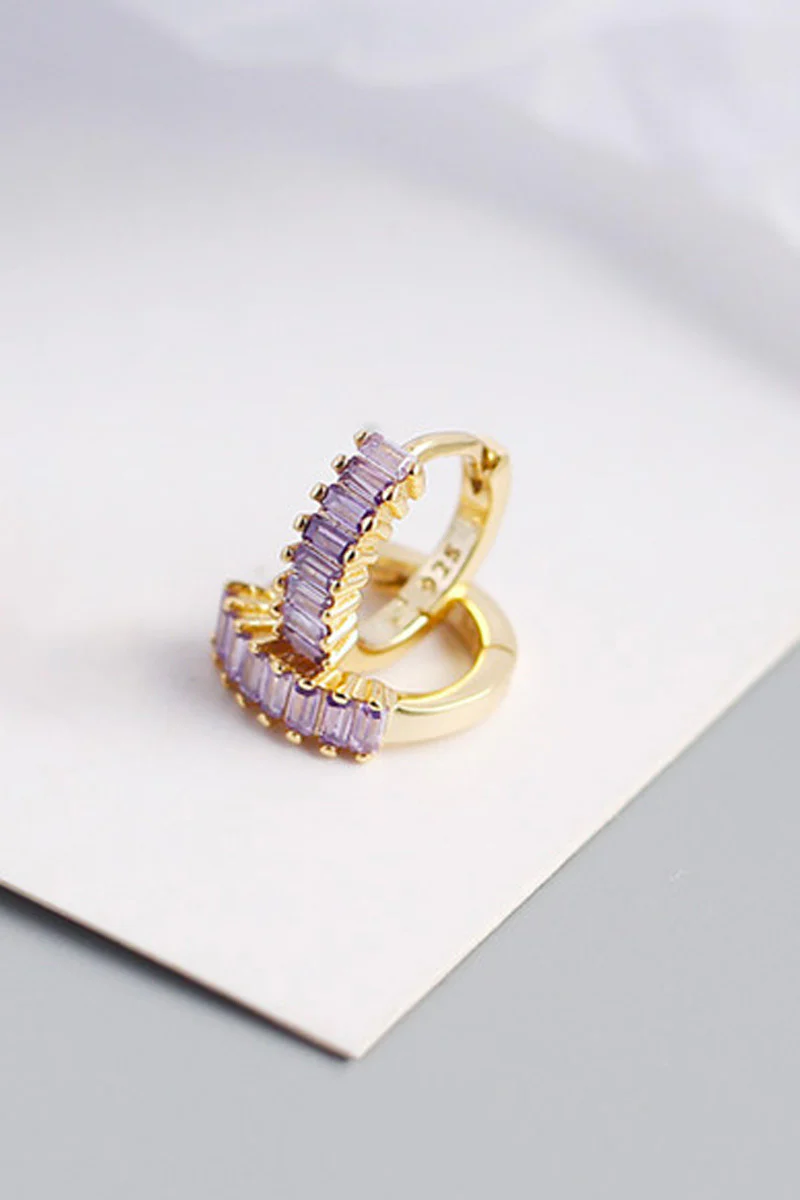 Aimi Earrings | Forgyldt/Lilla | Ørering fra Birdsong