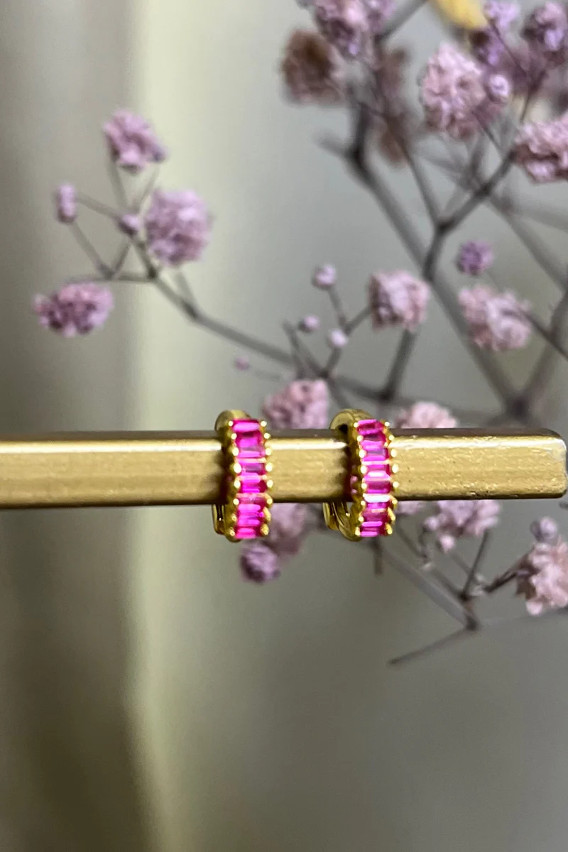 Aimi Earrings | Forgyldt/Pink | Ørering fra Birdsong - Image 5
