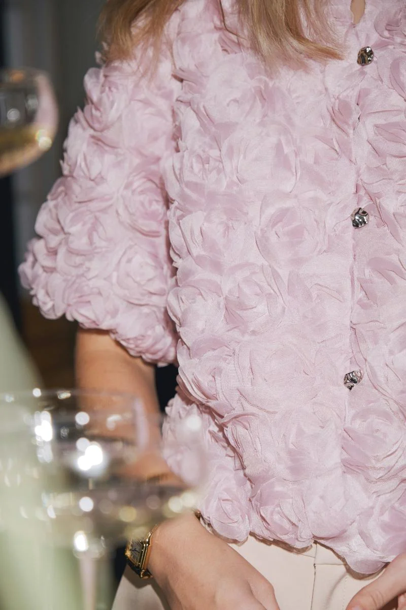 Aisa Flower Blouse | Rose | Bluse fra Neo Noir - Image 3