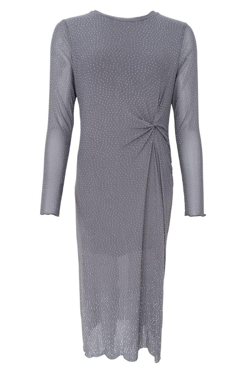 Alexis Dress W/Stones | Grey | Kjole fra Black Colour