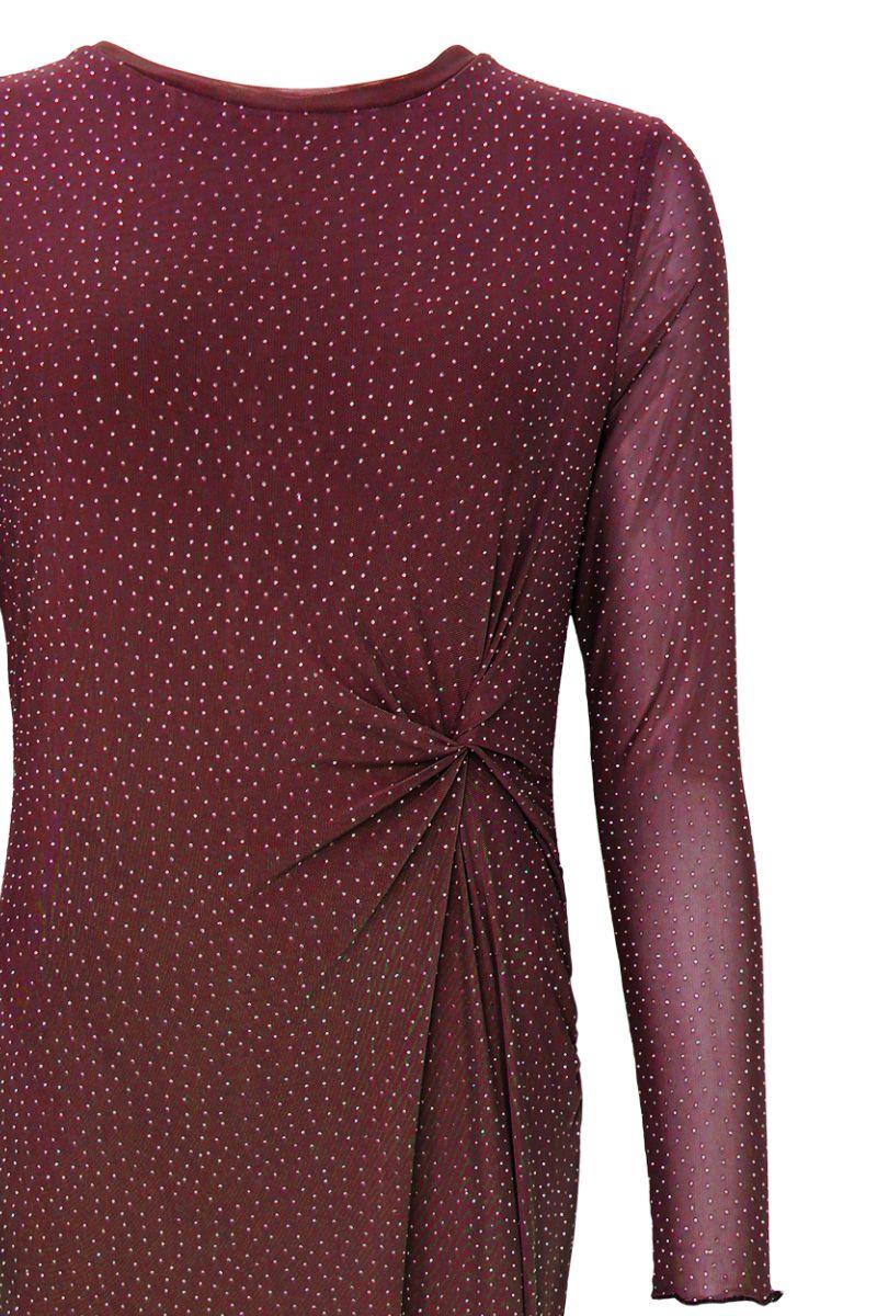 Alexis Dress W/Stones | Plum | Kjole fra Black Colour - Image 2