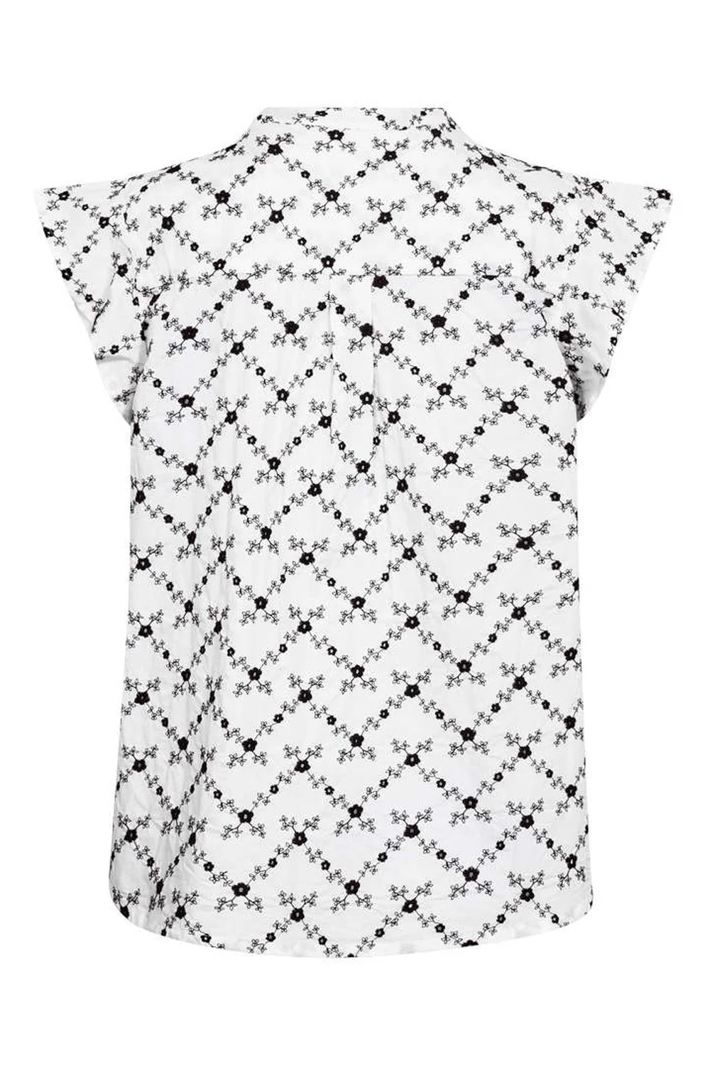 Alisa Blouse 208319 | Brilliant White W. Coffee Bean | Bluse fra Freequent - Image 3