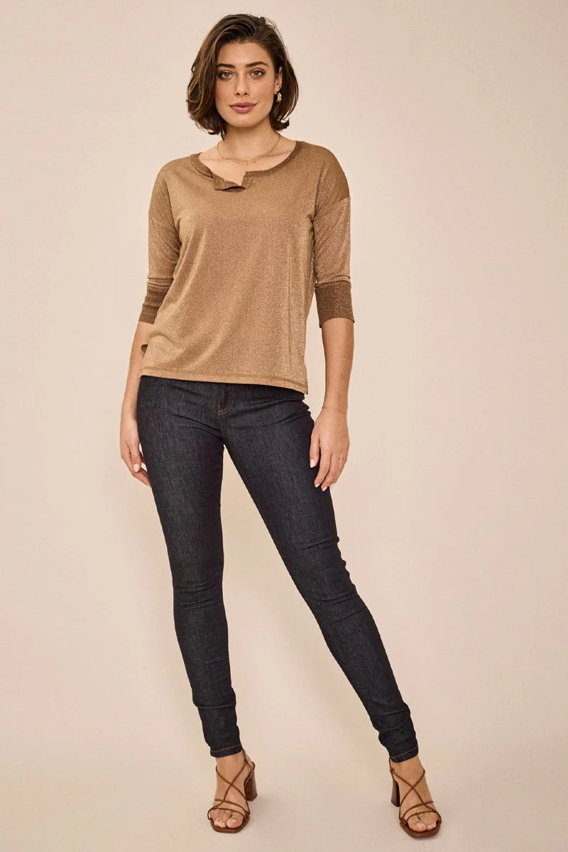 Alli Cover Jeans | Dark Blue | Højttaljet slim fit jeans fra Mos Mosh - Image 5