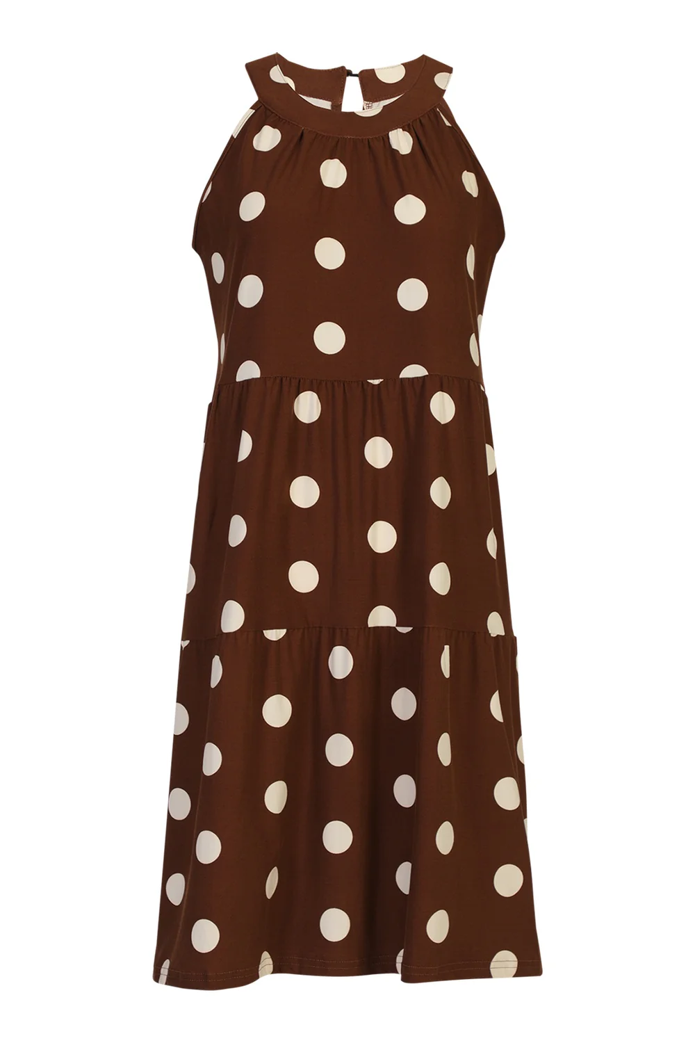 Alma Anni Dress | Brown Creme Dot | Kjole fra Liberté - Image 2