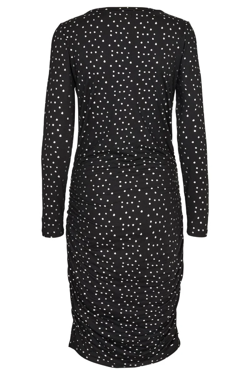 Alma-Long-Dress | Black Silver Dot | Kjole fra Liberté - Image 4