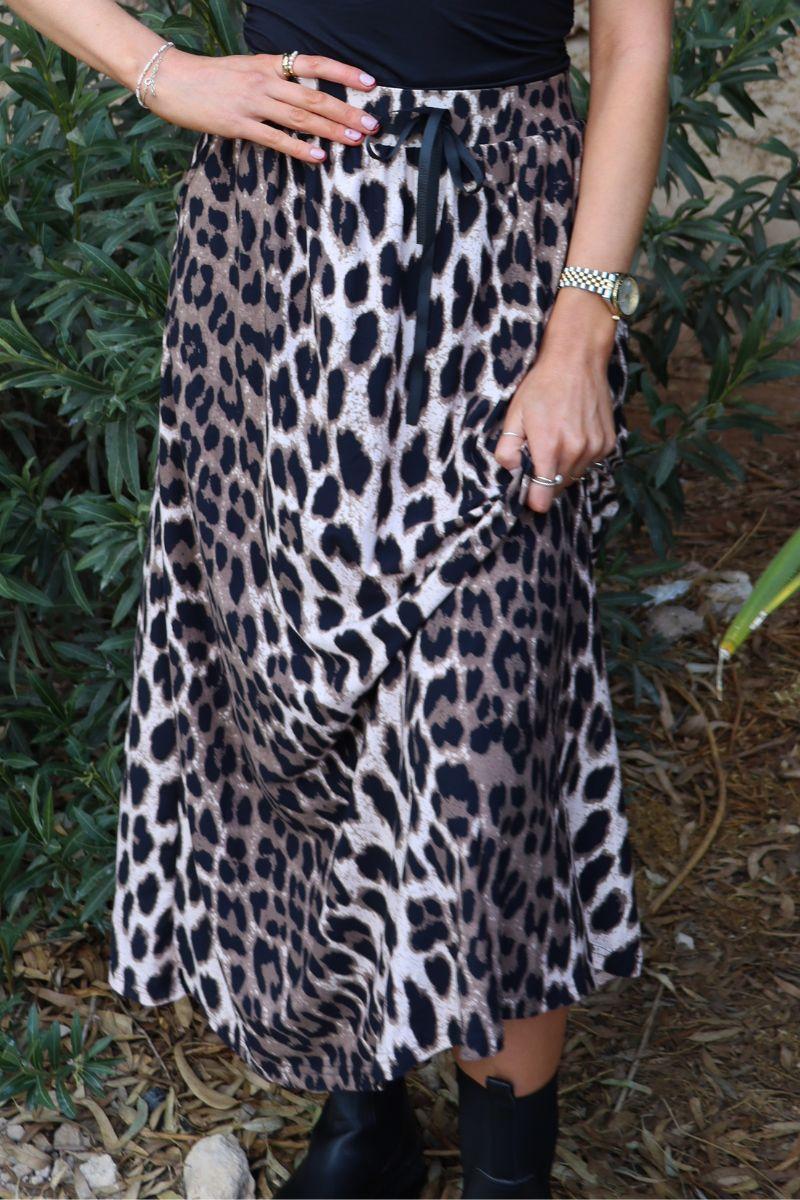 Alma Loose Skirt | Big Lux Leo Fossil | Nederdel fra Liberté - Image 3