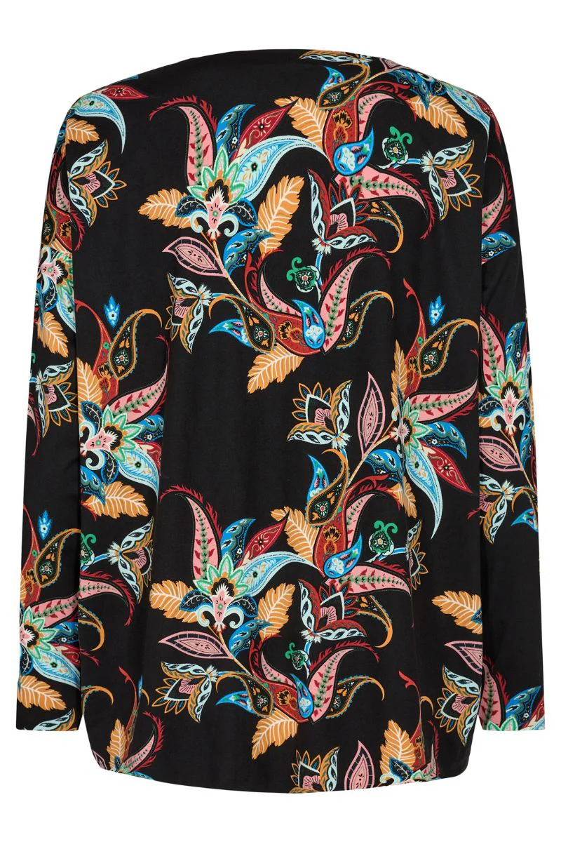 Alma Ls Top | Black Multicolor Paisley | Bluse fra Liberté - Image 3