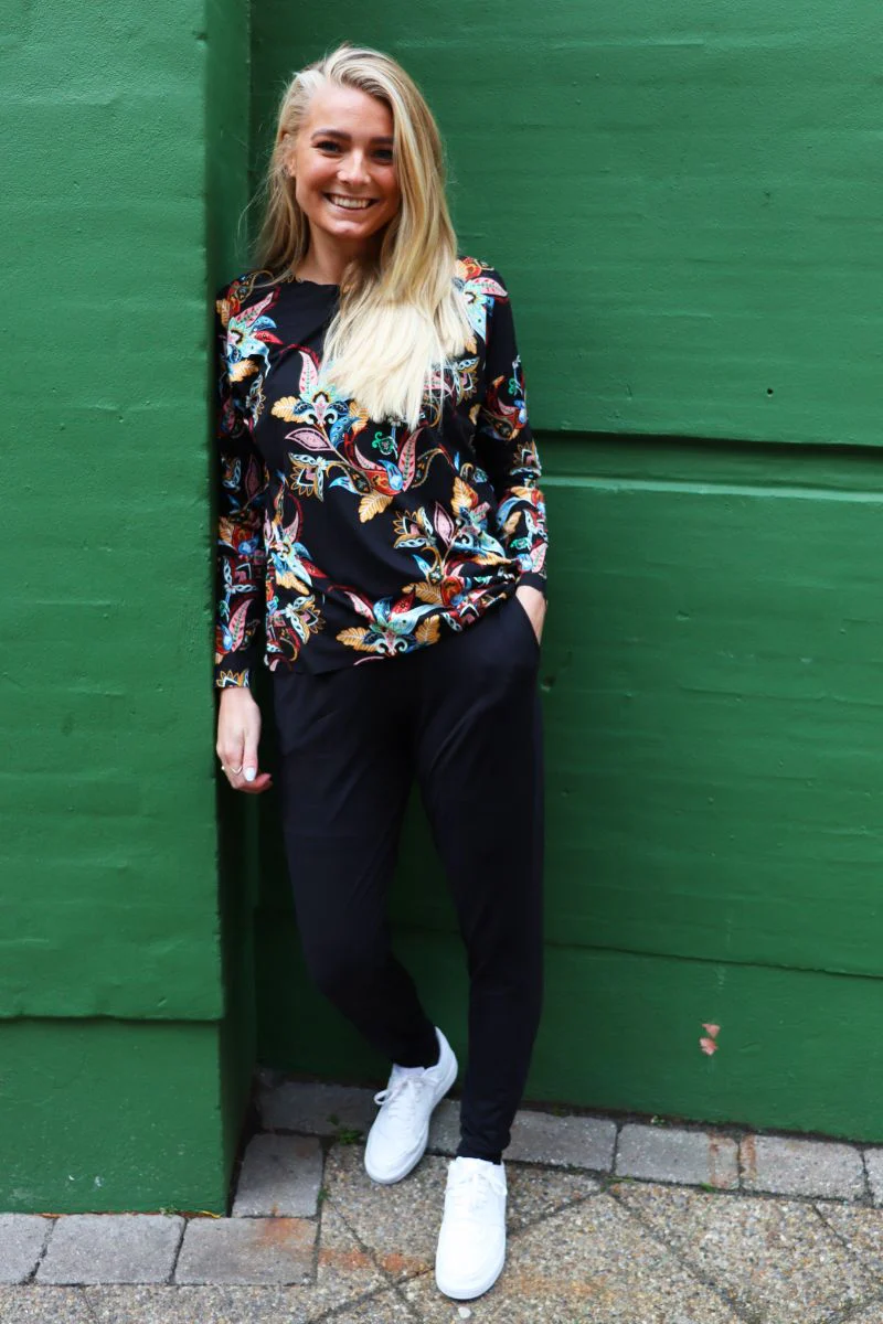 Alma Ls Top | Black Multicolor Paisley | Bluse fra Liberté - Image 4