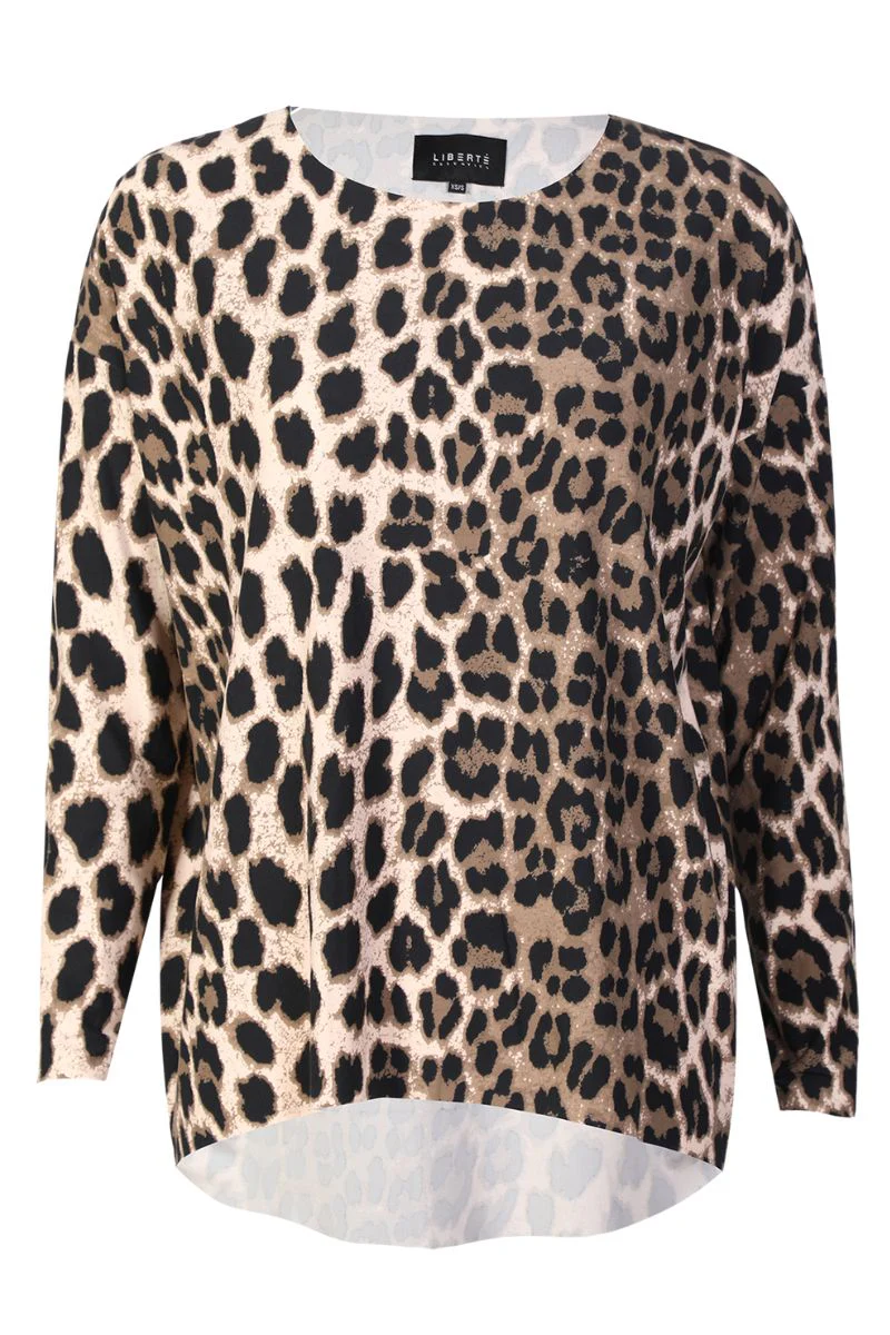 Alma Ls Top | Big Lux Leo Fossil | Bluse fra Liberté - Image 2