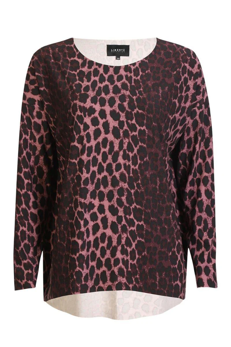 Alma Ls Top | Bordeaux Lux Leo | Top fra Liberté - Image 2