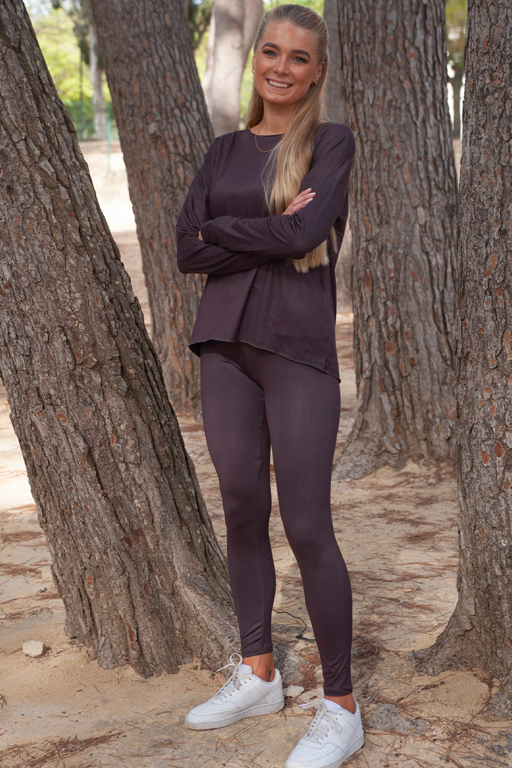 Alma Ls Top (Fleece) | Dark Chocolate | Bluse fra Liberté - Image 3