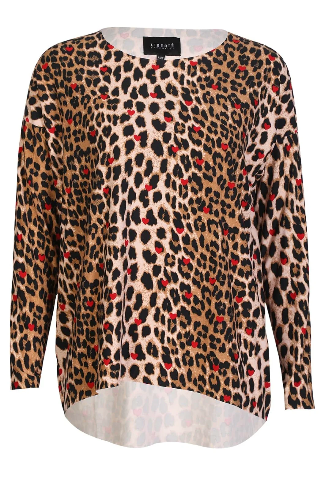 Alma Ls Top | Lux Leo Red Heart | Bluse fra Liberté - Image 2
