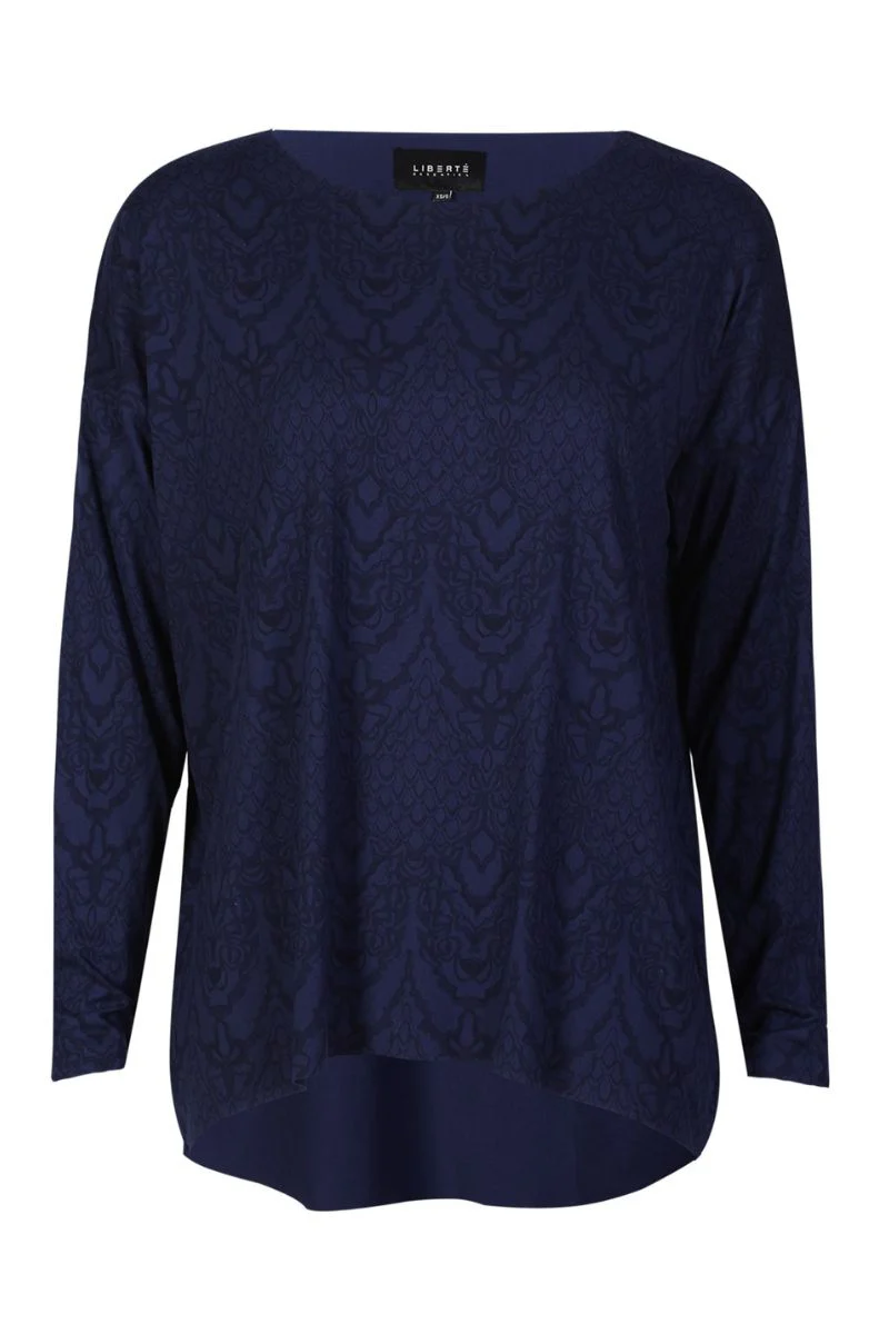 Alma Ls Top | Navy Lala | Bluse fra Liberté