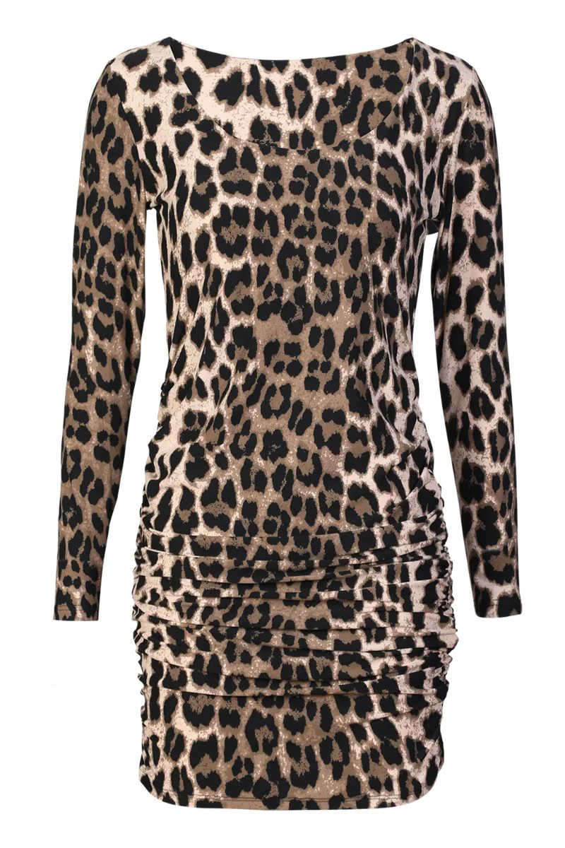 Alma Ls Turn Dress | Big Lux Leo Fossil | Kjole fra Liberté - Image 2