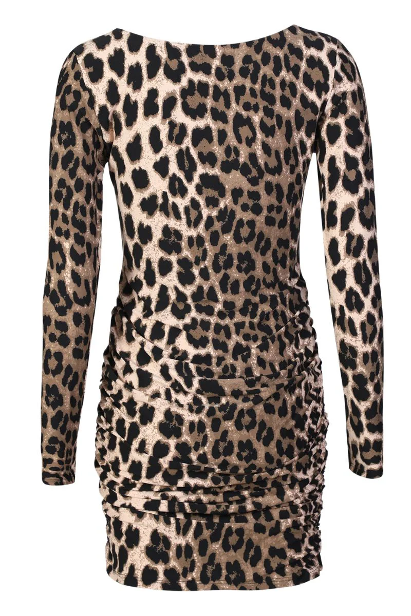 Alma Ls Turn Dress | Big Lux Leo Fossil | Kjole fra Liberté - Image 4