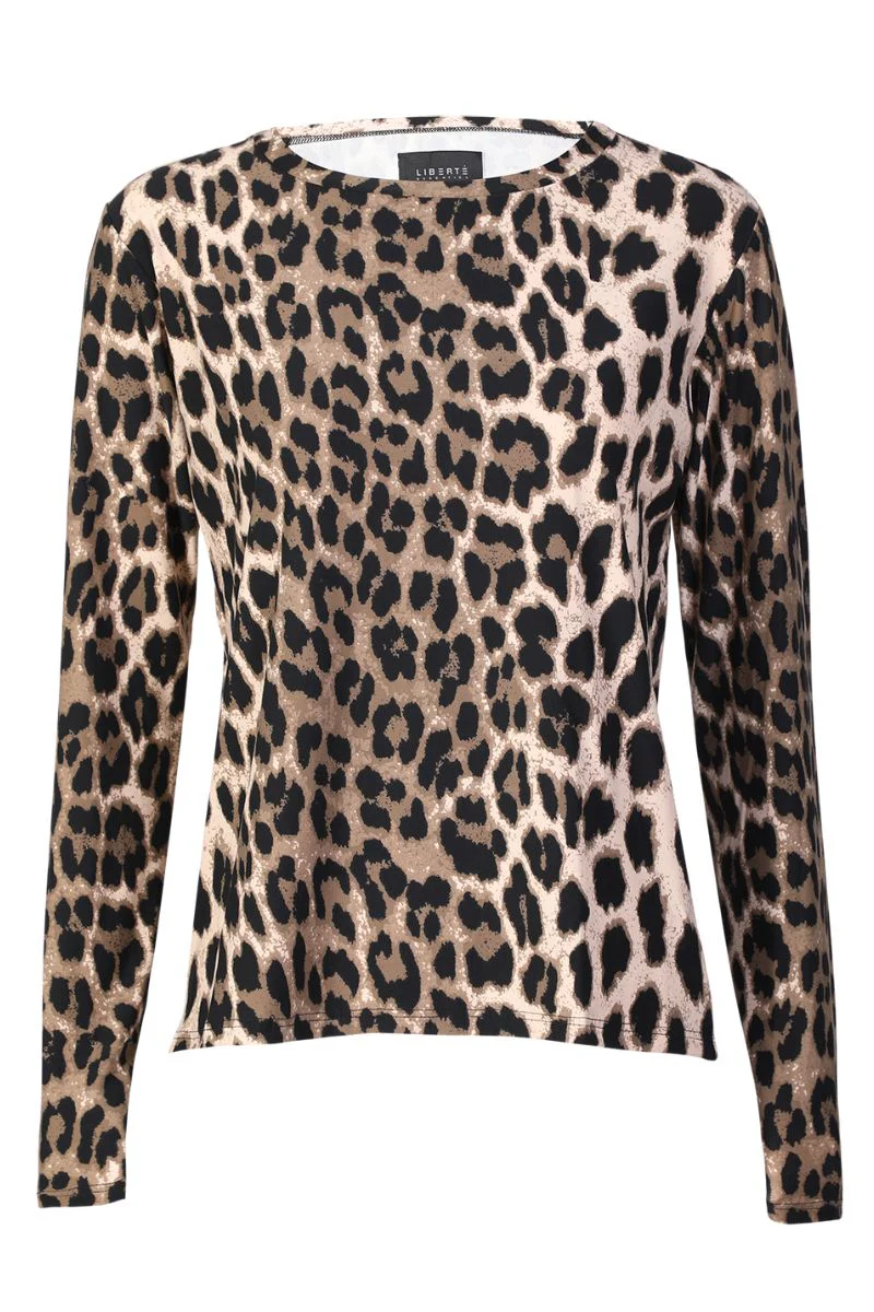 Alma Ls U Tshirt | Big Lux Leo Fossil | Bluse fra Liberté - Image 2
