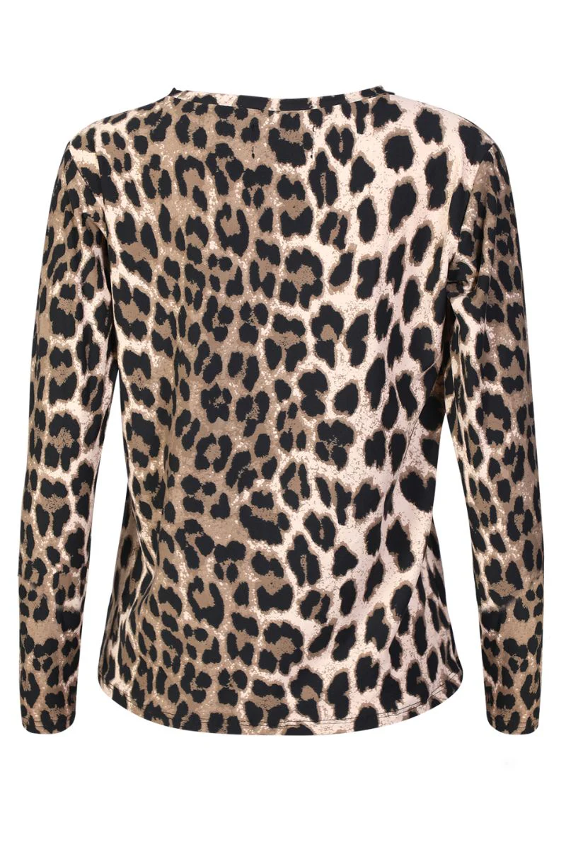 Alma Ls U Tshirt | Big Lux Leo Fossil | Bluse fra Liberté - Image 3