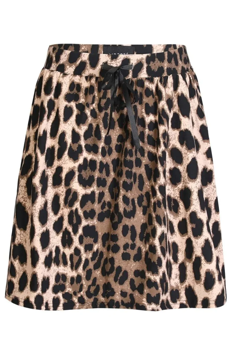 Alma Short Loose Skirt | Big Lux Leo Fossil | Kort nederdel fra Liberté Essentiel