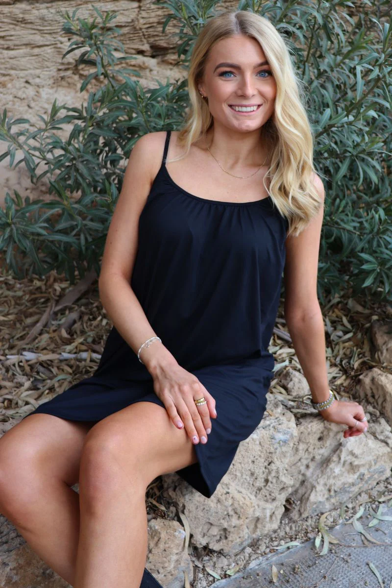 Alma Short Strap Dress | Black | Kjole fra Liberté - Image 3