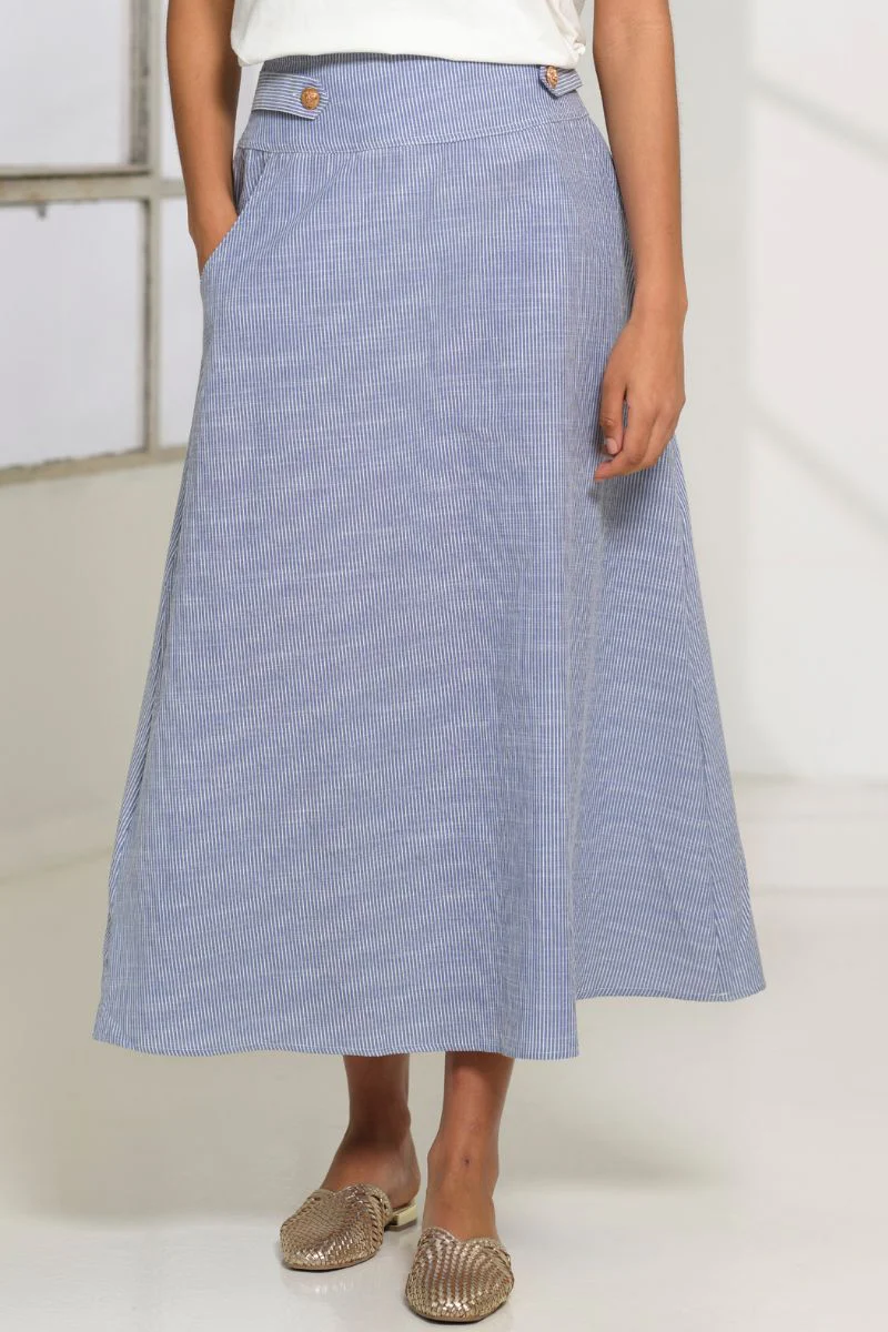 Alma Skirt 2746 | Blue | Nederdel fra Prepair