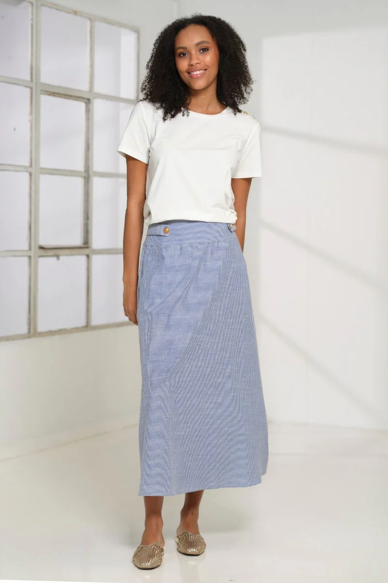 Alma Skirt 2746 | Blue | Nederdel fra Prepair - Image 4