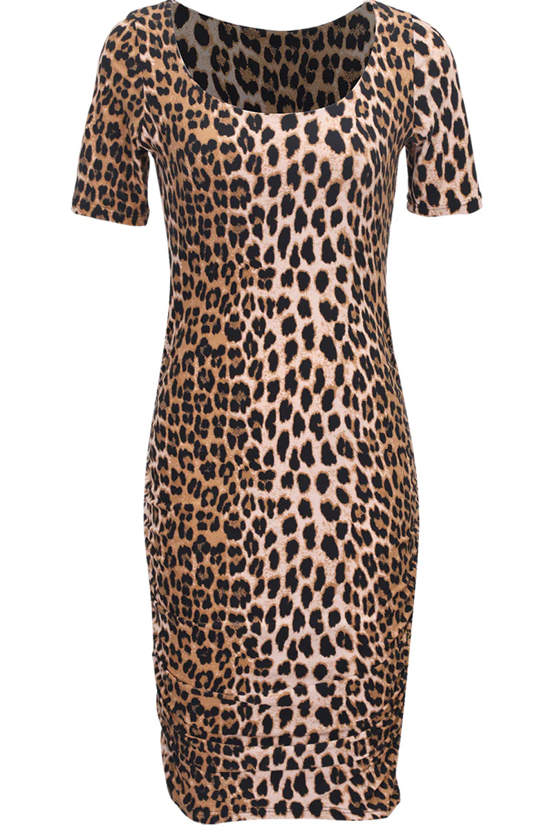 Alma Ss Turn Dress | Lux Leo | Vendbar kjole fra Liberté - Image 2