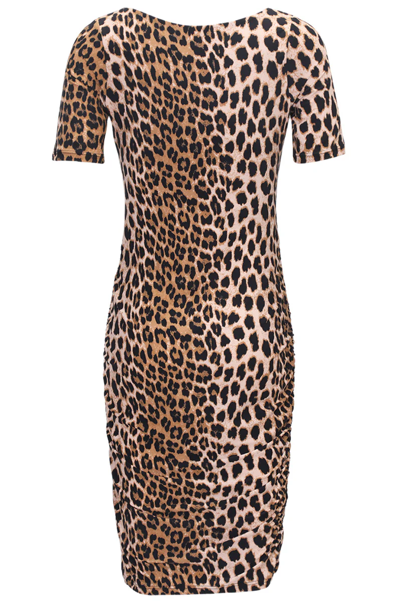 Alma Ss Turn Dress | Lux Leo | Vendbar kjole fra Liberté - Image 4