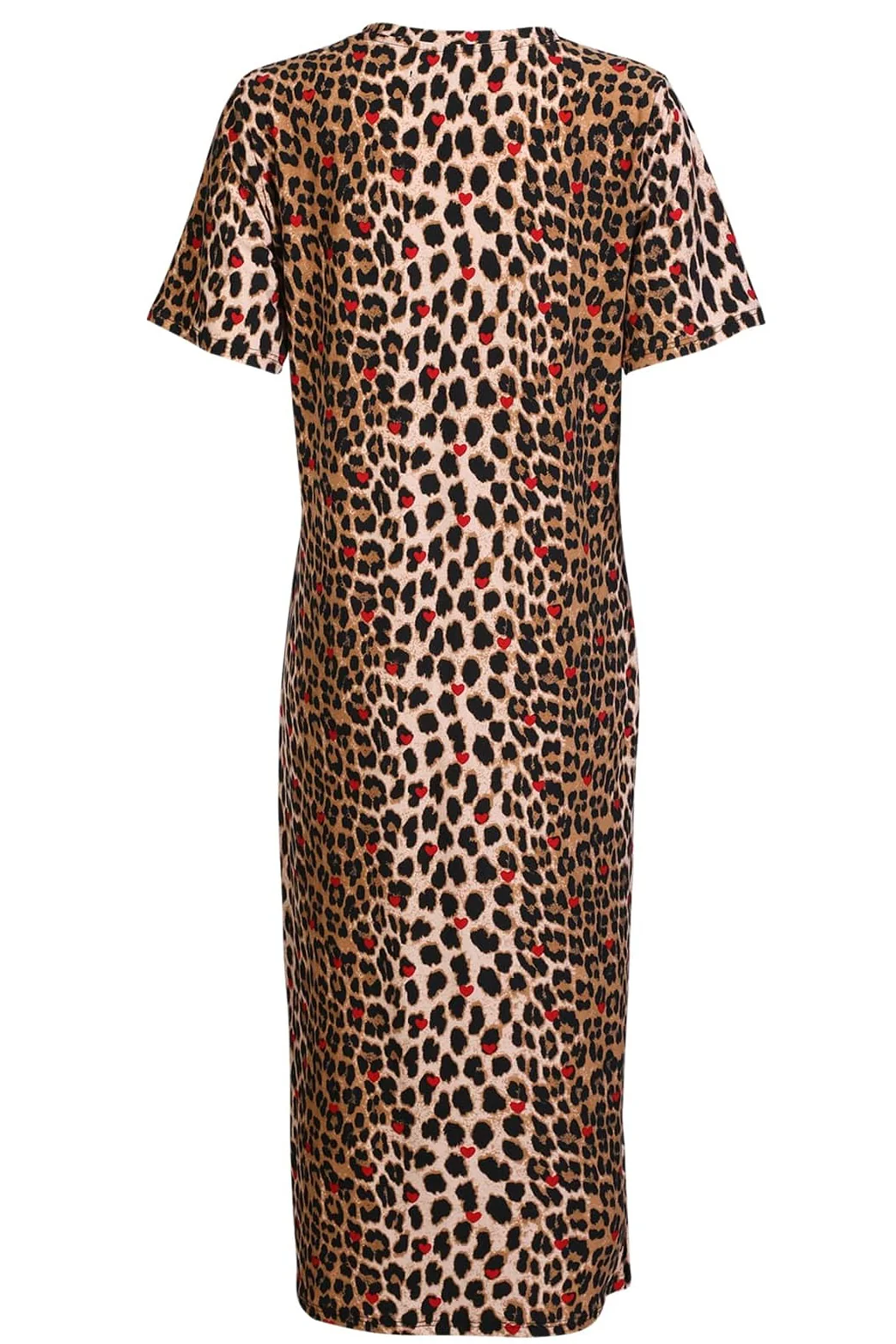 Alma Ss Twist Dress | Lux Leo Red Heart | Kjole fra Liberté - Image 4