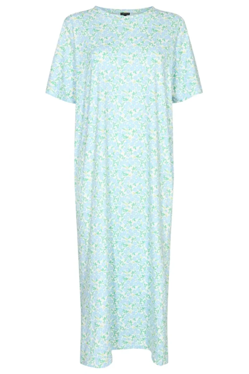 Alma T-shirt Dress | Baby Blue Flower | Kjole fra Liberté
