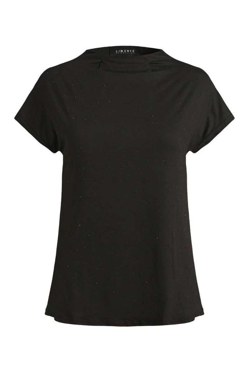 Alma Top | Black Black Simili (sorte sten) | Top fra Liberté - Image 2