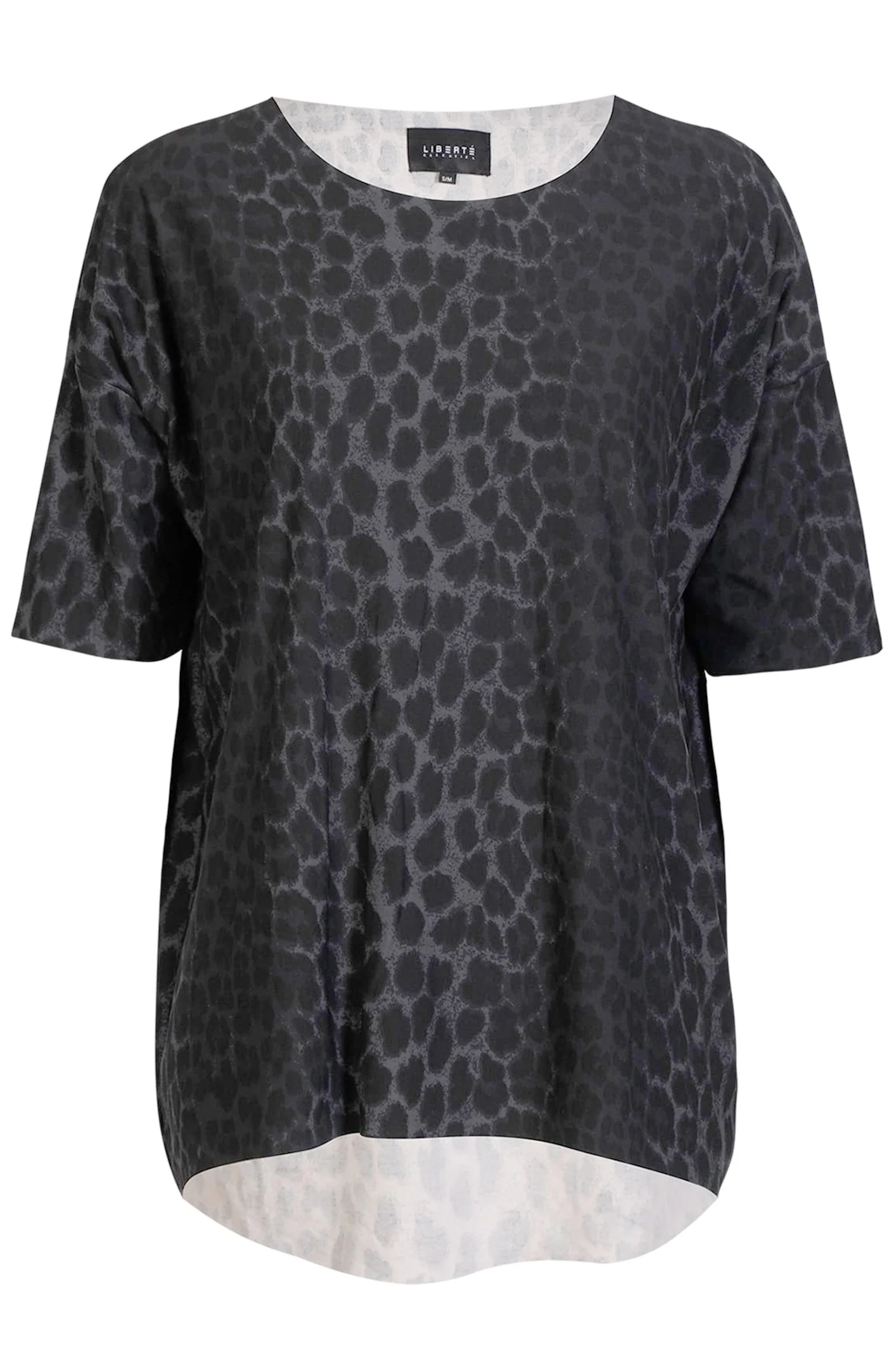 Alma Tshirt | Dark Grey Leo | TShirt fra Liberté