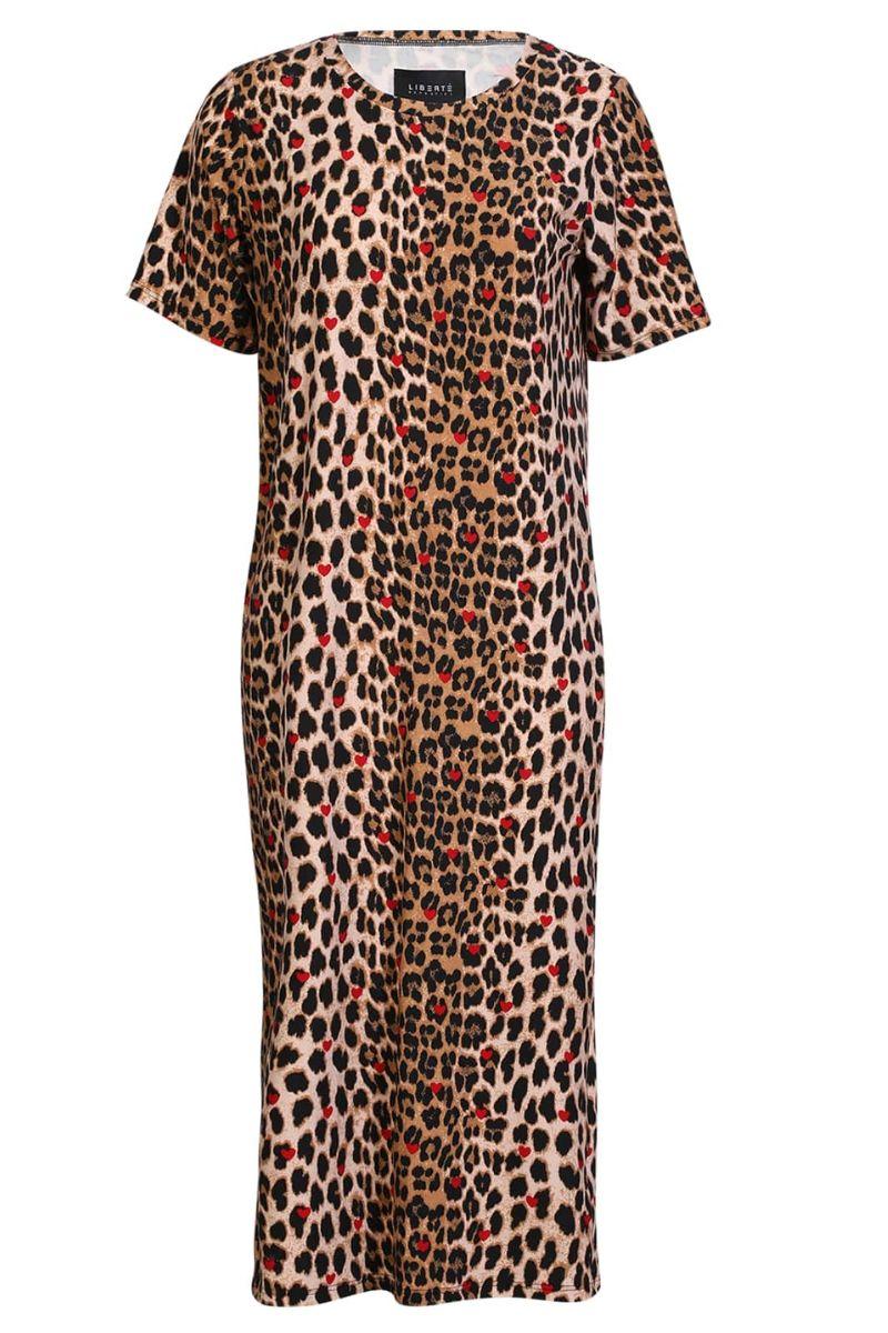 Alma Tshirt Dress | Lux Leo Red Heart | Kjole fra Liberté - Image 2