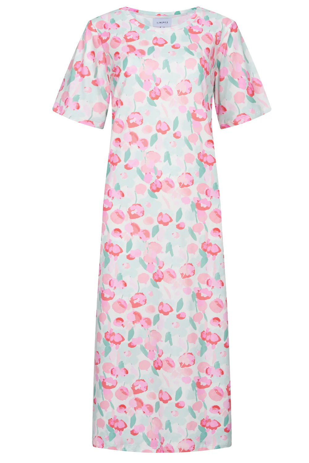 Alma Tshirt Dress | Mint Pink Flower | Kjole fra Liberté - Image 4