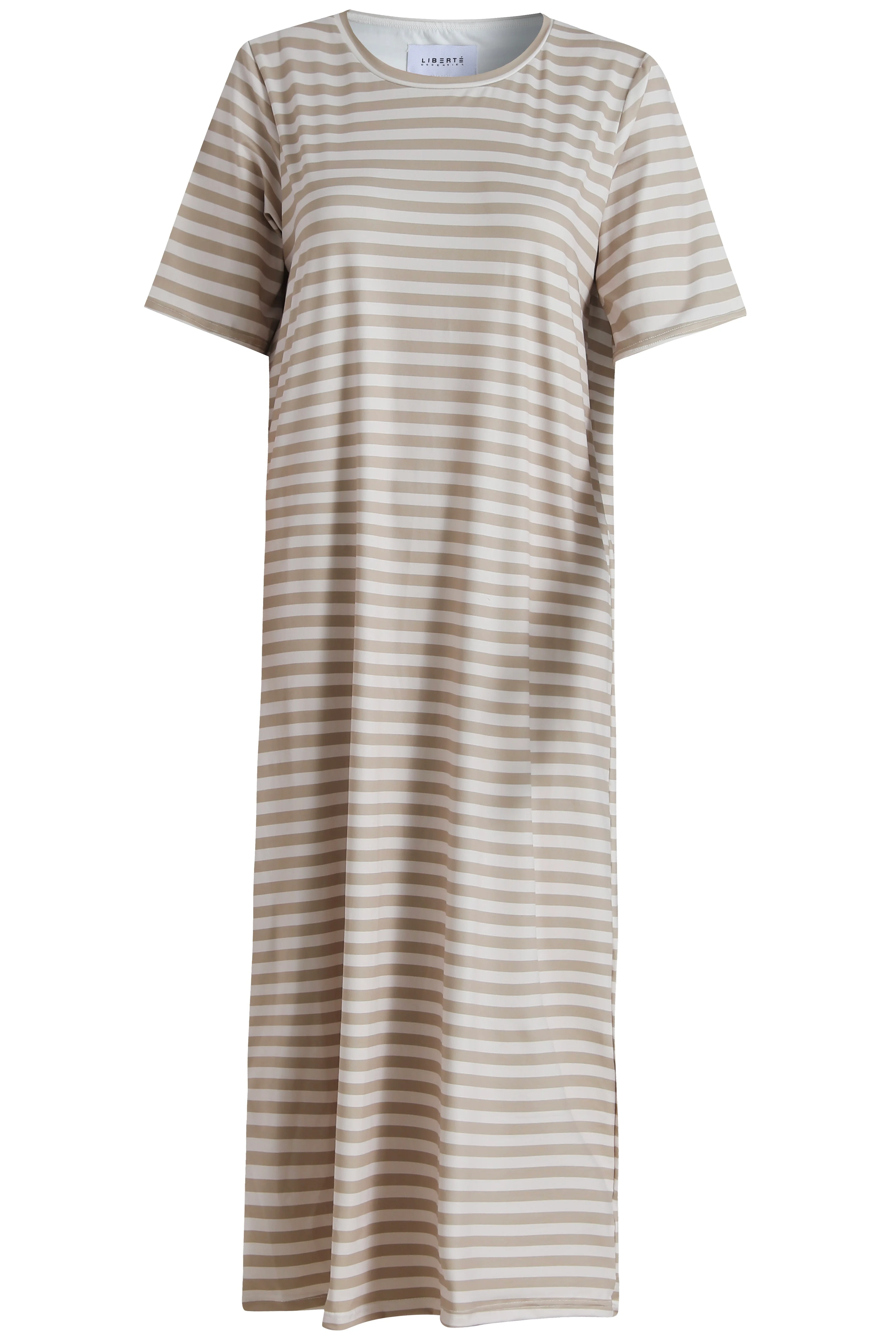 Alma Tshirt Dress | Sand Ivory Stripe | Kjole fra Liberté - Image 2
