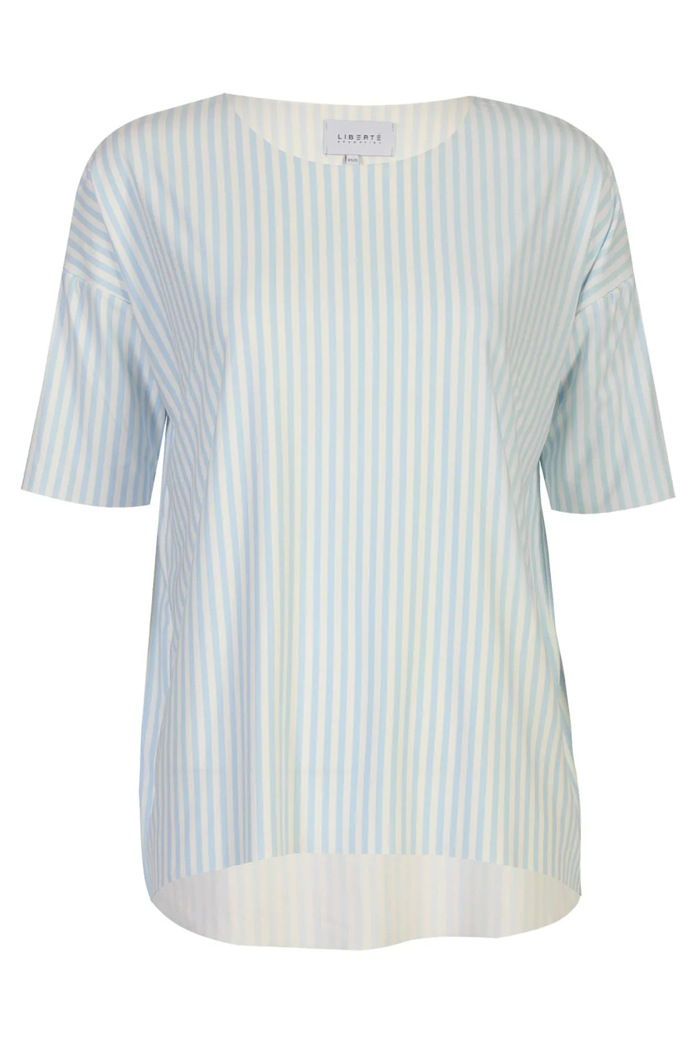 Alma Tshirt | L. Blue Creme Small Stripe | T-Shirt fra Liberté - Image 2