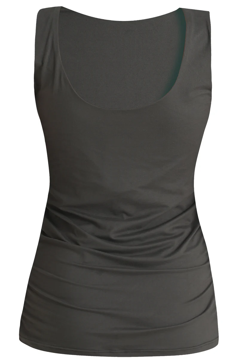 Alma Turn Top | Dark Grey | Vendbar top fra Liberté - Image 5
