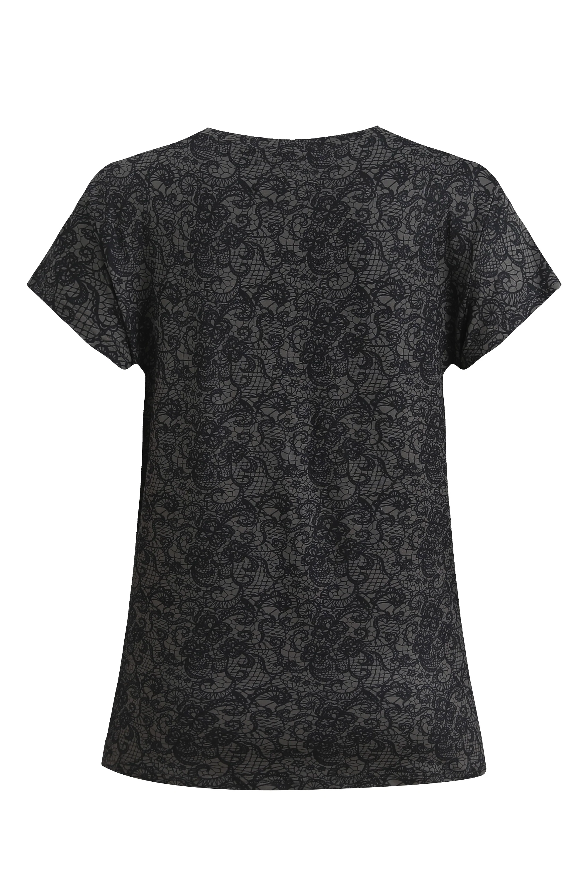 Alma U Tshirt | Black Grey Lace | TShirt fra Liberté - Image 4