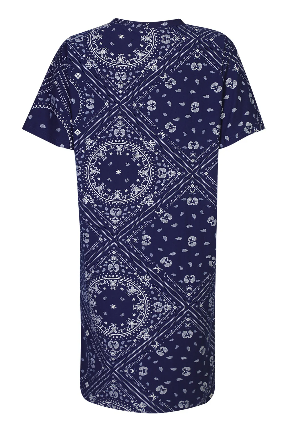 Alma Vneck Tshirt Dress | Blue Scarf | Kjole fra Liberté - Image 4