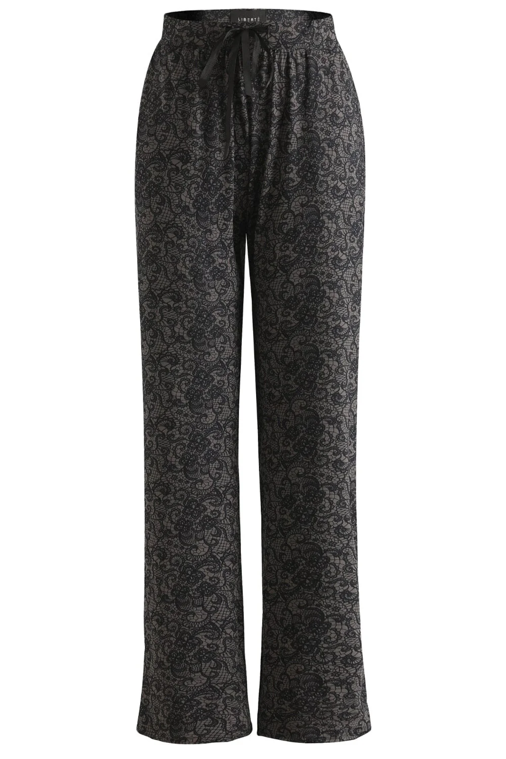 Alma Wide Pants | Black Grey Lace | Bukser fra Liberté - Image 3