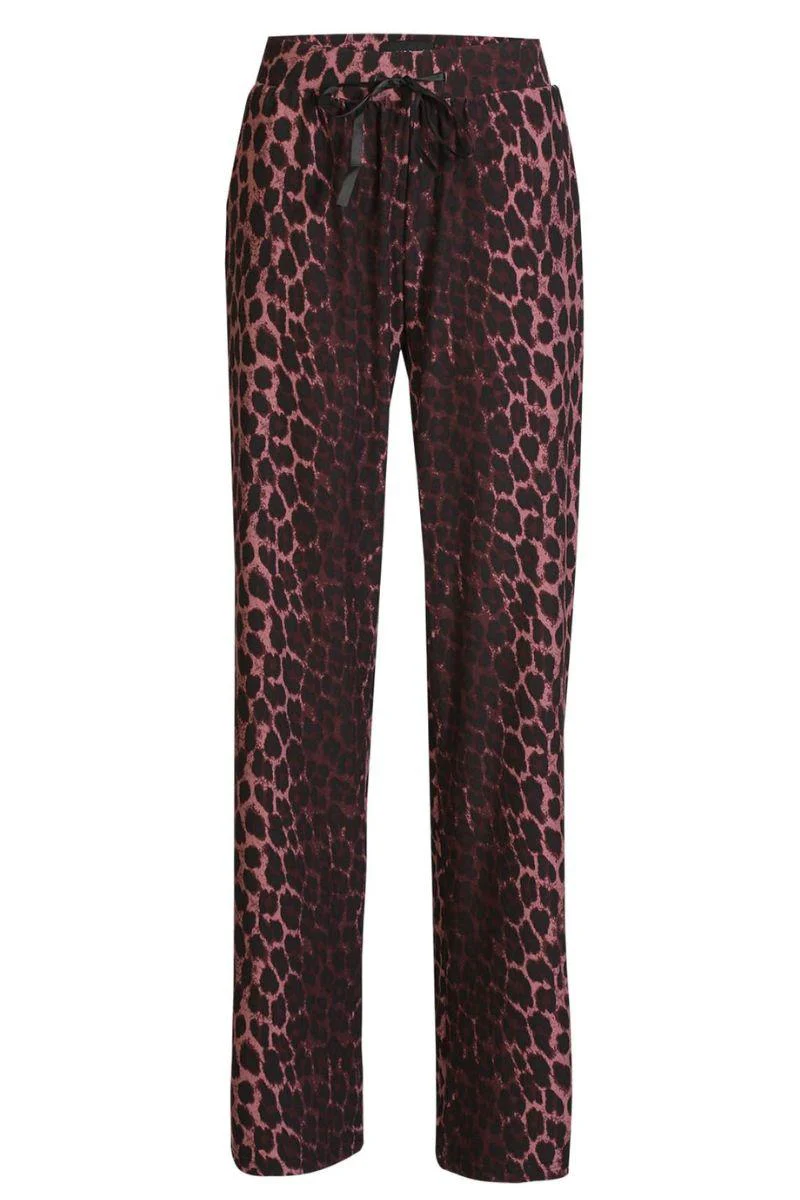 Alma Wide Pants | Bordeaux Lux Leo | Bukser fra Liberté - Image 2
