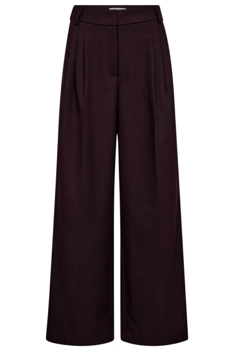 Almira Pleat Pant 31623 | Plum | Bukser fra Co'couture - Image 2