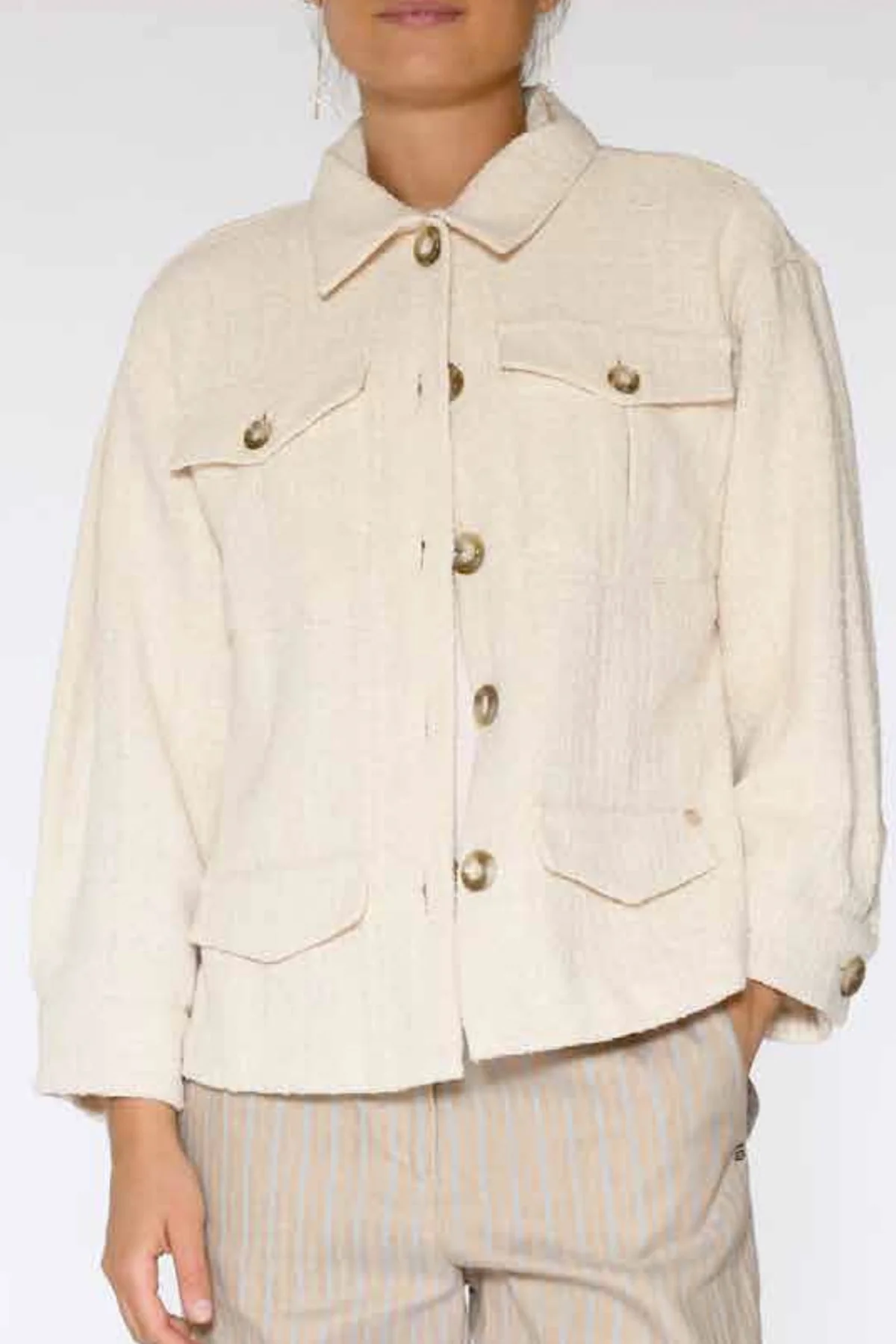 Amali Casual jacket 52303 | Creamy Beige | Jakke fra Gustav - Image 3